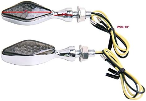 MotorToGo Chrome Mini LED Žmigavci sa kratkim stabljikom indikatori žmigavaca kompatibilni za Kawasaki Ninja