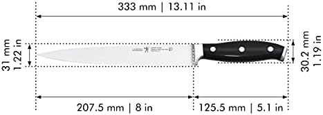 Henckels kovani premio, 8-inčni rezbarski nož, crni / nehrđajući čelik