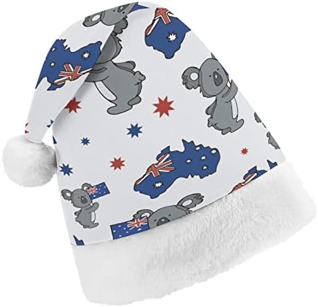 Koala i karta Australije Božić šešir personalizirane Santa šešir Funny Božić dekoracije