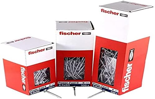 Fischer 100 x vijci za iverice Power-Fast II 4,5 x 70 glava sa unutrašnjim zvezdama TX Partijalni pocinčani plavi pasivizovan