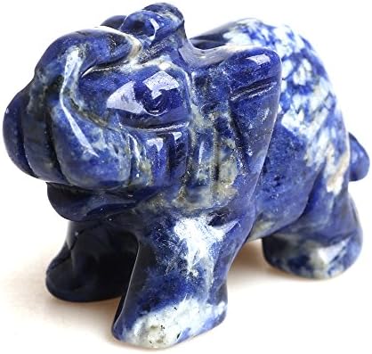Ruhong 4-5cm Natural Crystal COLicts Blue-Veins Kamene figurice Slonsko slonovi Kućni uredski kancelarijsko