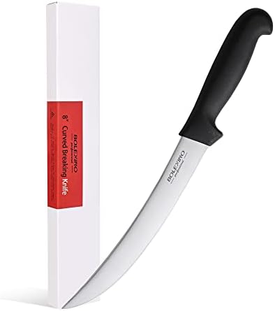 BOLEXINO 8 inčni noževi za odreske, zakrivljeni nož za lomljenje, dugi rezač za lomljenje mesara, kuharski