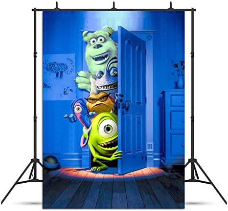 Cartoon Monsters Randall Boggs Photography pozadine 5x7ft plava čudovišta Randall Boggs deca dečaci rođendan
