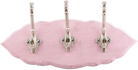 Indijska polica 6 paketa zidne kuke za ključeve | Ružičasta kuka modernog kaputa | Drvena kupaonica ručnik