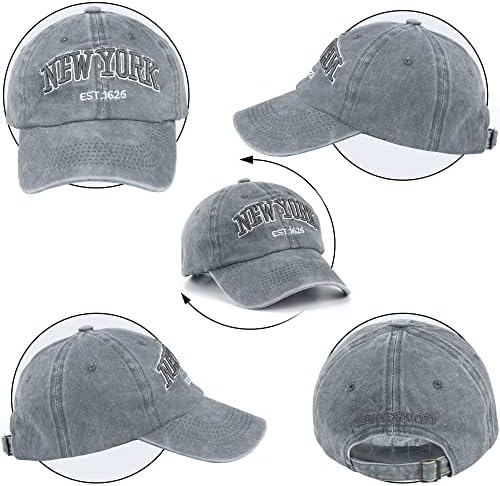 Bejzbol šešir New-York nevolje-podesivi navlaka - Oprane Twill Tata Hat Unisex