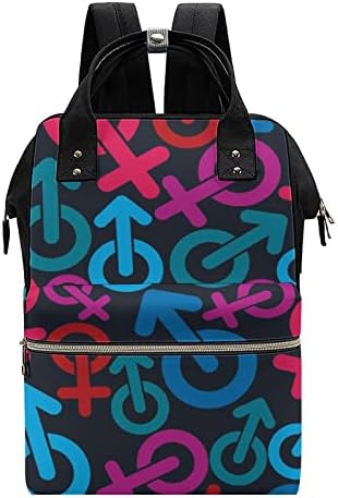 Spol Simboli Ruksak ruksaka za pelena Vodootporna mama Backpack