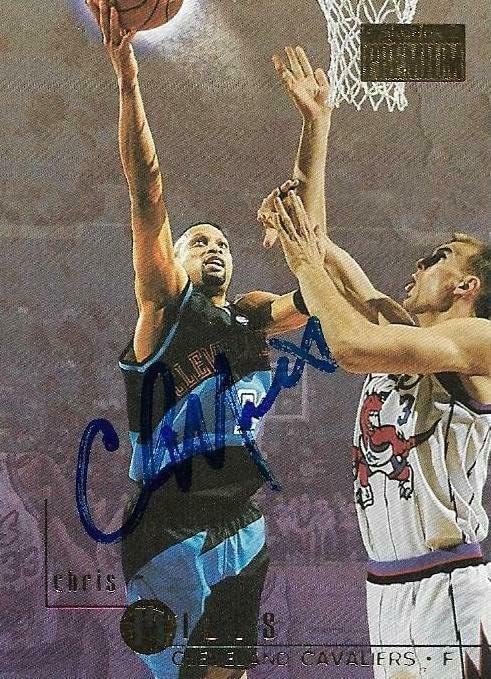 Chris Mills Autographing potpisao 1996 Skybox Premium Cleveland Cavaliers Card - košarkaške autogramene
