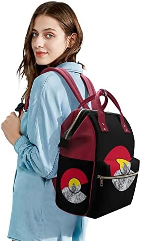Kolorado zastave Mouperne torbe ruksak vodootporna mama torba Veliki ruksak kapaciteta