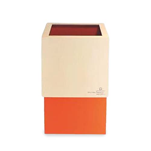 J-Kuhinje Kante za smeće, kutija za prašinu, 7,9 x 7,9 x 13,0 inča, drva, kocka, narandžasta, napravljena u Japanu