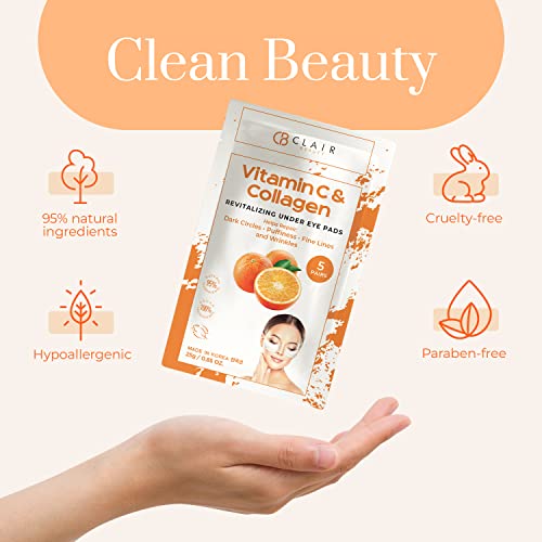 Clear Beauty Vitamin C & amp; kolagen pod Flasterima za oči - smanjuje tamne krugove & natečenost, Anti-aging