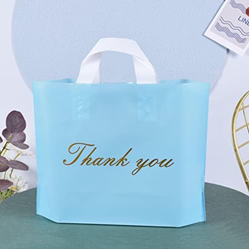 Huahnght 50 paket Extra Debeo 12x15in Zahvaljujemo poklon torbe za bušenje plastičnih torbi za kupovinu