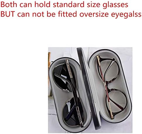 Dvostruka futrola za naočare za dva okvira-klasična futrola za naočare na preklop 2-ugrađeno ogledalo