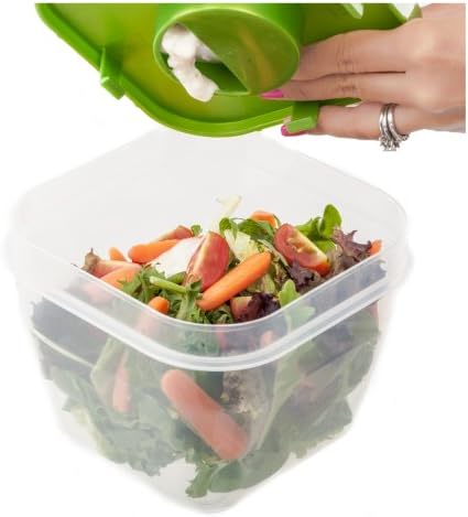 Fit & amp; fresh Salat Shaker plastična posuda za višekratnu upotrebu sa dozatorom za oblačenje i pakovanjem