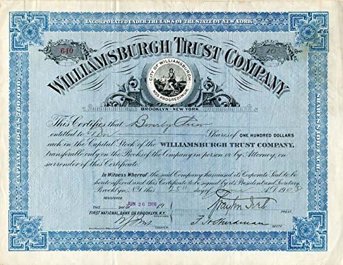 Williamsburgh Trust Co. potpisao Brayton Ives