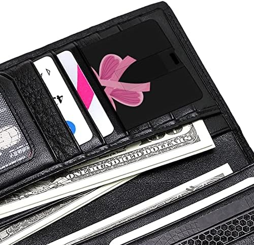 Rak dojke Awarenes Pink Butterfly USB 2.0 Flash-Drives Memory Stick Stick Oblik kreditne kartice