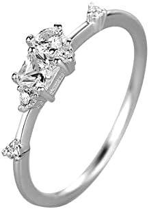 Kvadratni prsten jednostavan prijedlog prsten nepravilan mali dijamant Cirkon prsten Valentinovo poklon