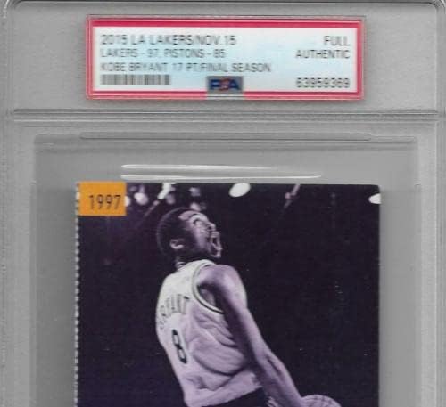Kobe Bryant Finalna sezona Los Angeles Lakers puna karta 11/15/15 vs. Pistons PSA - NBA igra koja se koristi