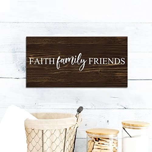 Faith Family Friends Drveni znakovi Rustikalni jesen Slatka jesen Kazivanje Citat drvena ploča Zidna umjetnost