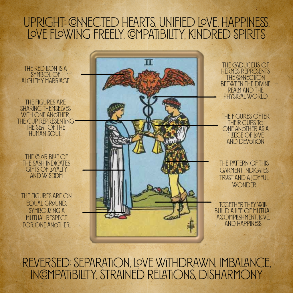 2 of Cups Tarot Card Meaning: Exploring Love and Feelings