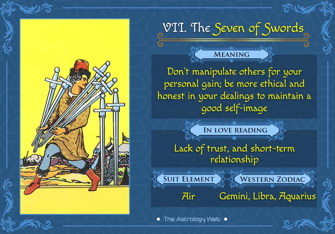 7 of swords intentions: Can you trust this person?