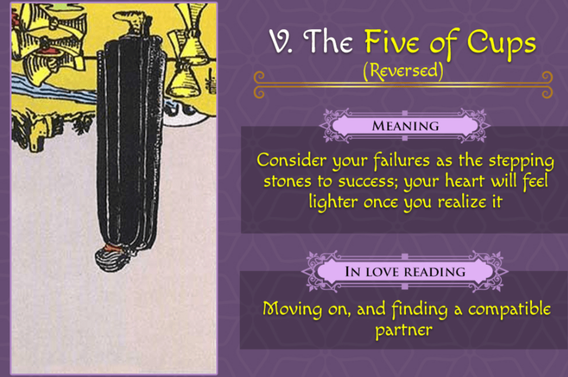 Five of Cups Reversed as Feelings: Does It Mean Forgiveness and a Second Chance, Is It Possible?