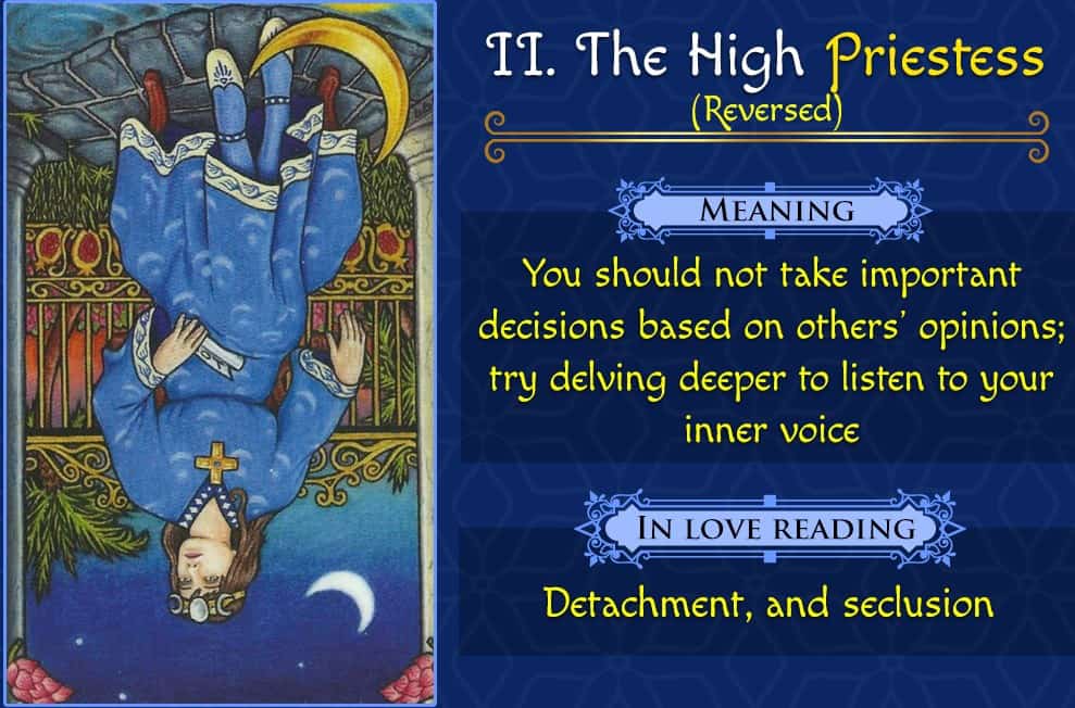 High Priestess Reversed Advice: Navigate Tricky Situations with Ease