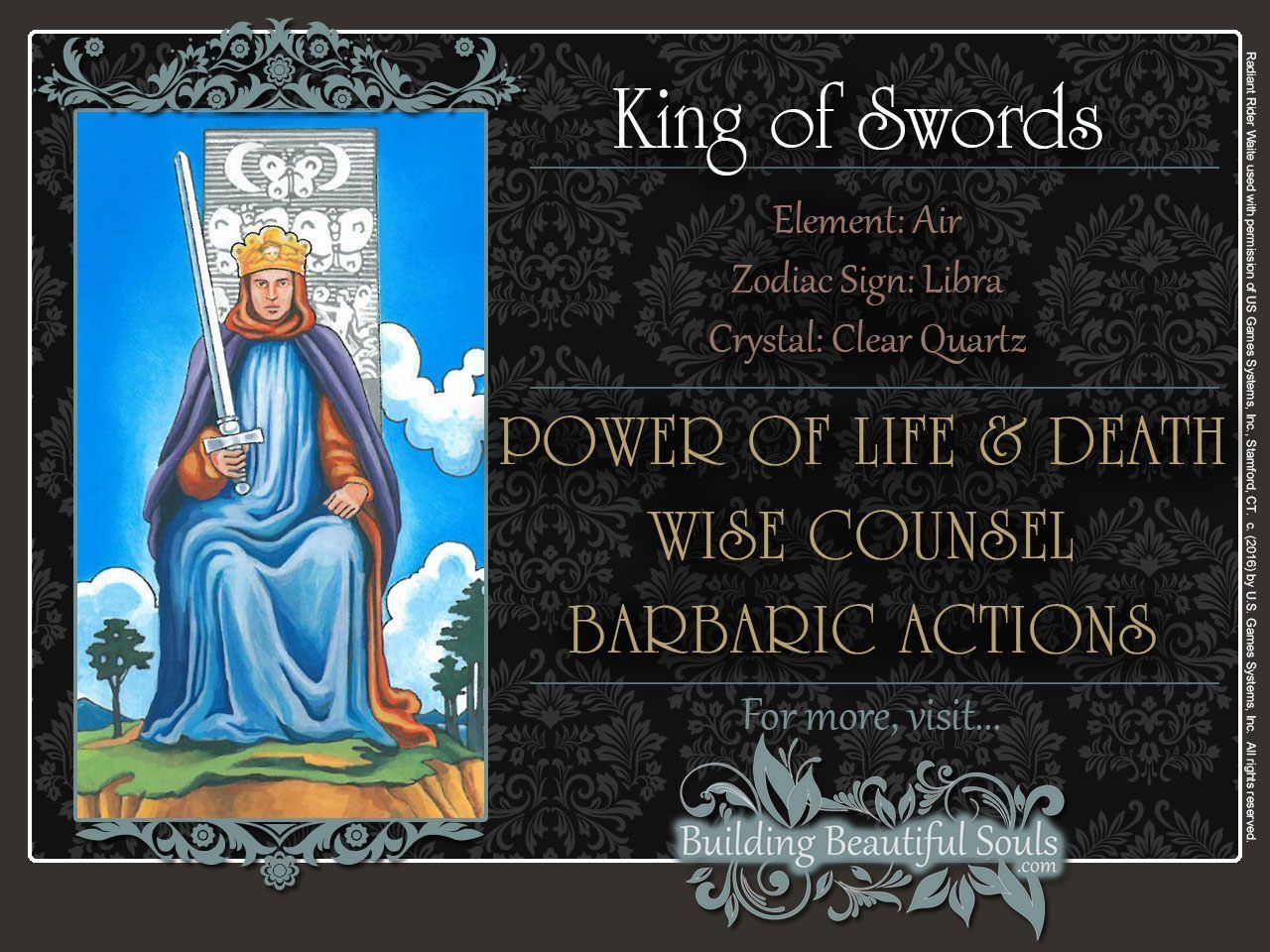 What does the king of swords astrological sign really represent?
