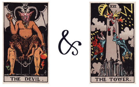 The Tower and The Devil: Are they bad omens? Get Your Free Tarot insights now!