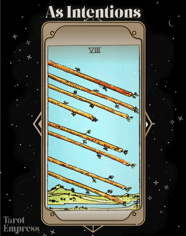 Eight of Wands Intentions: Easy Guide to Manifesting Your Desires Quickly.
